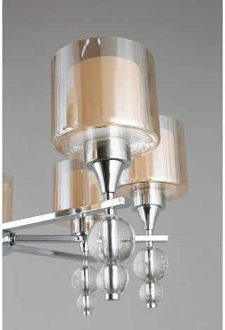 Подвесная люстра Omnilux Aprica OML-70803-08 (220V, на цепи, шарики)