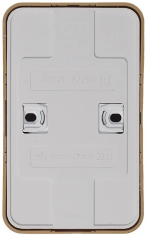 Розетка накладная двойная с заземлением и шторками (ясень) Systeme Electric Blanca BLNRA011215