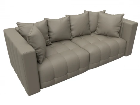 Диван прямой Лига-052 НПБ (ЛДСП,Брус,Фанера/Пластик/Экокожа/Бежевый) Лига Диванов 129902