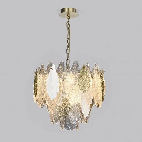 Подвесная люстра Wi-Fi Bogate's Leaf 369/8 (220V, управление смартфоном, голосовое управление, умный дом - Minimir Home, Алиса, Маруся, Салют, на цепи)