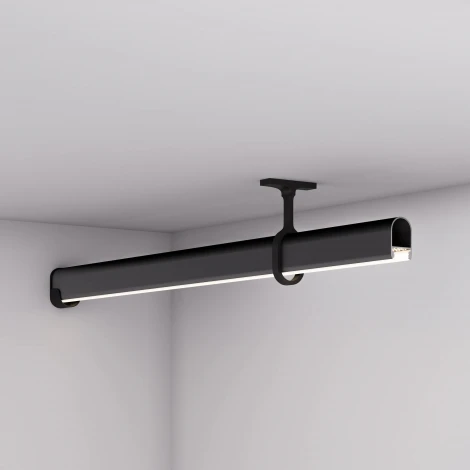 Профиль WARDROBE-1930-2000 ANOD BLACK (Arlight, Алюминий) 054943