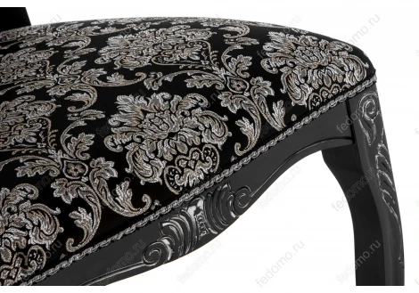 Стул Woodville Клето патина серебро / черный 309305