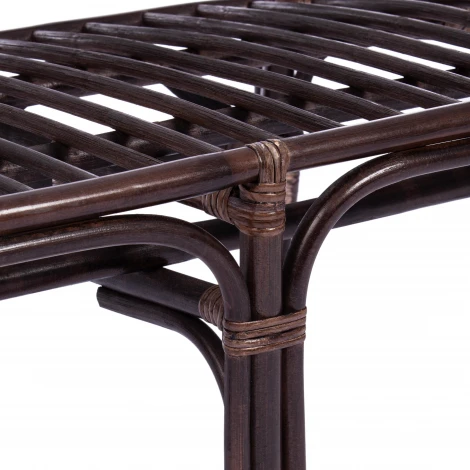 Комплект для отдыха "BAHAMA" (диван + 2 кресла стол со стеклом) /с подушками/ walnut (грецкий орех) Tetchair BAHAMA 15383