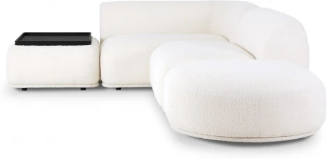 Диван Fabro ОГОГО (арт.853892), (Букле,Ткань/Белый)