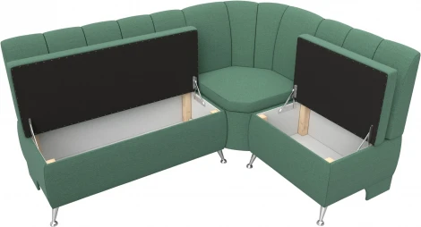 Диван кухонный угловой Кантри правый угол (Зеленый/Рогожка) Лига Диванов арт.123219