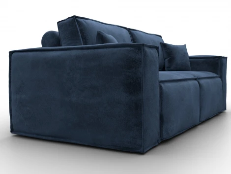 Диван прямой Лига-081 НПБ (ДСП/Пластик/Велюр/Синий) Лига Диванов 134136