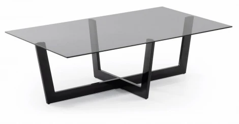 Журнальный стол La Forma (ex Julia Grup) Plam (Черный,Прозрачный,Серый/ Металл,Стекло,Сталь)