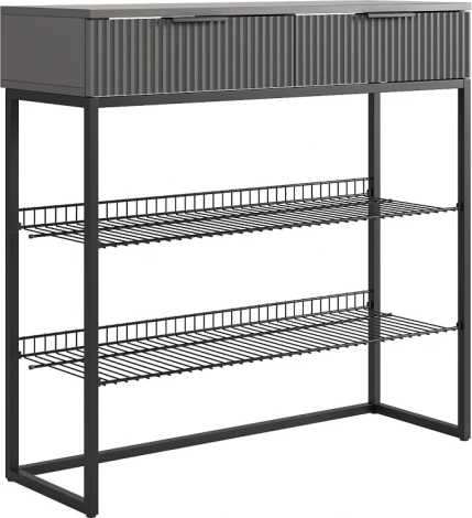 Обувница Классная 1 Mebelson (ЛДСП,Металл/Графит,Черный) арт.172188,3324