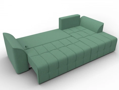 Диван угловой Лига-113 угол правый (ДСП,Рогожка/Зеленый) Лига Диванов 136706