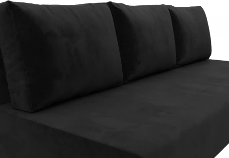 Диван прямой Лига-033 (Черный/Велюр) Лига Диванов арт.121095