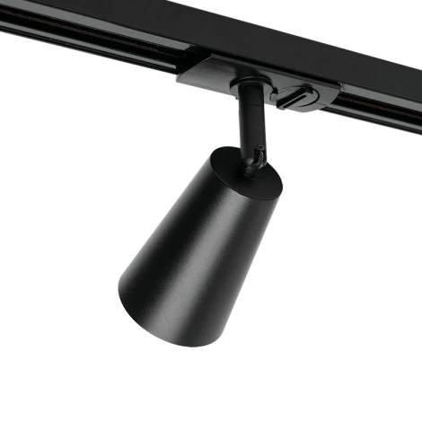 Трековый светильник однофазный Wolta WTL-GU10/11B под лампу GU10 Черный CONO