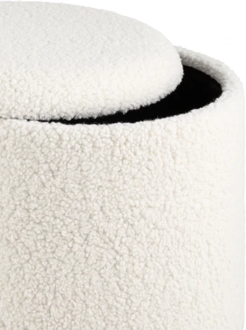 Пуф с ящиком Долли S тедди белый УТ000035336