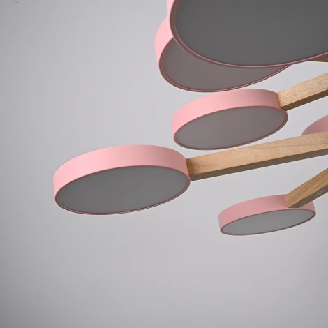 Потолочная люстра на штанге LED TURNA DBL L12 Pink ImperiumLoft Turna-Dbl01 (229083-26, Умный дом, WiFi, голосовое управление)