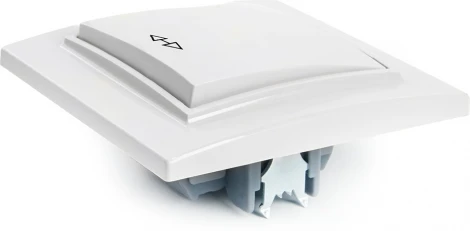 Переключатель одноклавишный перекрестный (белый) Stekker Эрна 39925