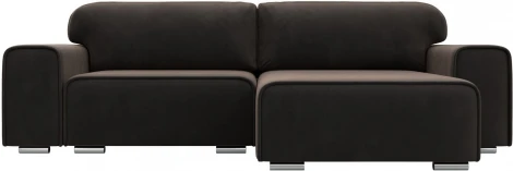 Диван угловой Лига-029 правый угол (Коричневый/Велюр) Лига Диванов арт.121927