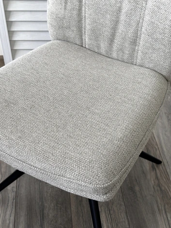 Стул YOHAN 360 град. поворот. KN01-04 Светло-серый, ткань / Черный, ®DISAUR