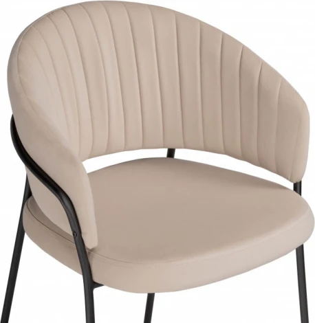 Стул на металлокаркасе Лео (Лео бежевый brandy light 2 / черный) Woodville арт.592481