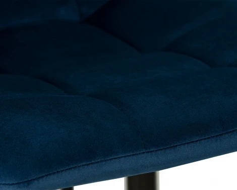 Набор 2 шт стул барный DOBRIN NICOLE (черные матовые ножки, темно-синий велюр (108-95))