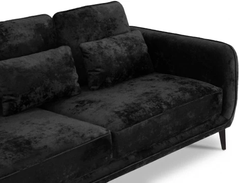 Диван Amsterdam трехместный ОГОГО (арт.786602), (Ткань,Велюр/Черный)