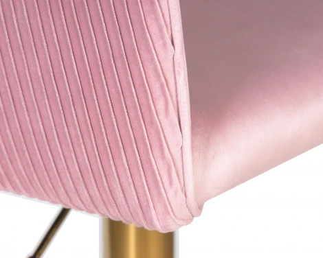 Стул барный DOBRIN DARCY GOLD (розовый велюр (1922-16)) 5025_GoldBase-LM GOLD, цвет сиденья розовый (1922-16), основания золото