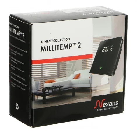 Сенсорный программируемый терморегулятор Nexans MILLITEMPTM 2 BREATH с двумя датчиками