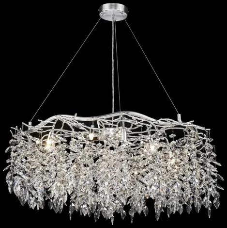 Люстра подвесная Damiana WE184.12.203 (220V, хрусталь, на тросе)