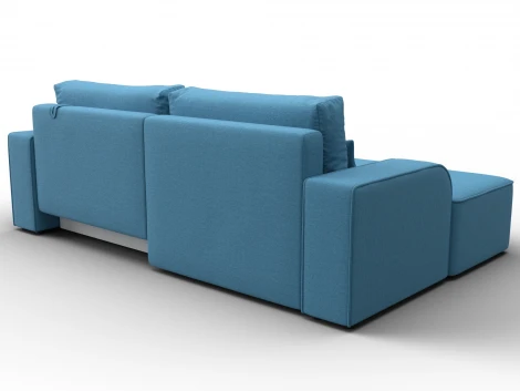 Диван угловой Лига-120 угол левый (ДСП,Брус,Фанера,ЛДС,Рогожка/Голубой) Лига Диванов 137286L