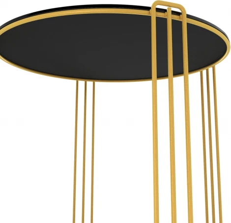 Столик кофейный Sheffilton SHT-CT34 золото/черный мрамор