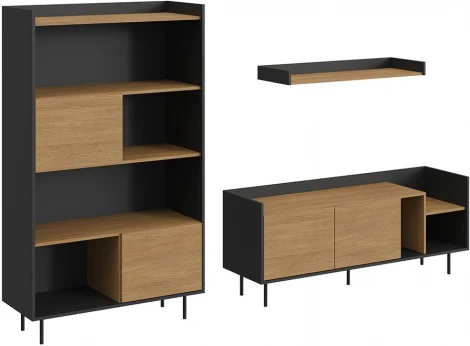 Композиция Look 18 (ЛДСП/Черный) ОГОГО Обстановочка! арт.846113