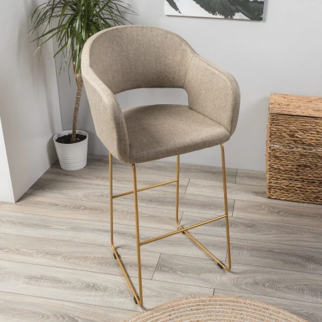 Кресло бар Oscar Браун/ЛинкЗолот R-Home арт.4101188h_БраунЗолот_БАР