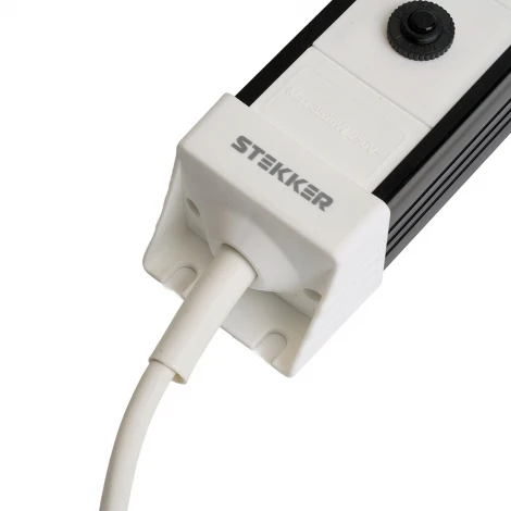 Сетевой фильтр 4-х местный с заземлением 5 метров (белый) Stekker Techno 50149