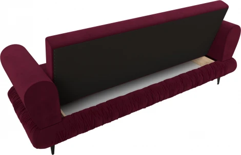 Диван-книжка Лига-045 (Бордовый/Микровельвет) Лига Диванов арт.122331