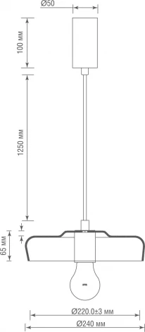 Подвесной светильник Donolux Eleganza S111057.1Amber (220V, на проводе)