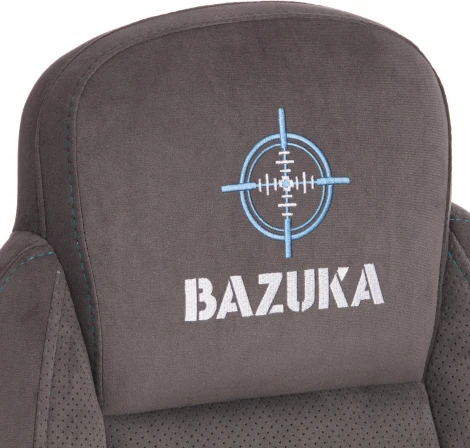 Кресло BAZUKA флок, серый/серый перф., 29/29/06 Tetchair 19456