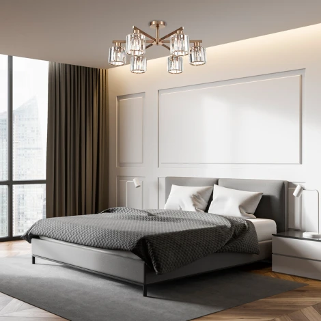 Потолочная люстра на штанге Adorn 692/6P Сopper E27 60W (220V)