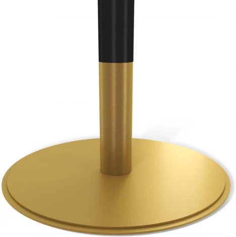 Стол Sheffilton SHT-TU43/TT32 80 СТЕКЛО/МДФ черный муар/золото/малахитово зеленый