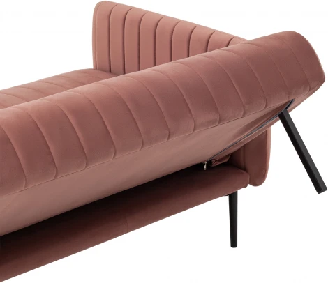 Диван прямой Stool Group Дрезден велюр пыльно-розовый УТ000035920