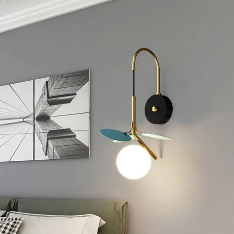 Настенный светильник (бра) Matisse Blue W ImperiumLoft Matisse-Bluew01 (201086-23) (220V, шар)