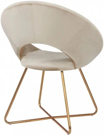 Стул Refuge Hesby (Золотой/Металл,Велюр) арт.HSBI_DC2124_beige
