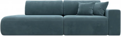 Диван прямой Лига-036 НПБ Модерн подлокотник справа (Бирюзовый/Велюр) Лига Диванов арт.121340