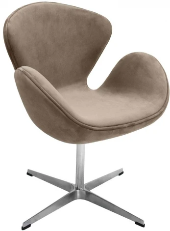 Кресло SWAN CHAIR латте, искусственная замша Bradex Home FR 0656