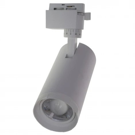 Трековый светильник однофазный, светодиодный 4000К с регулируемым углом свечения 220V 20W Volpe ULB-Q261 ULB-Q261 20W/4000K/AC WHITE