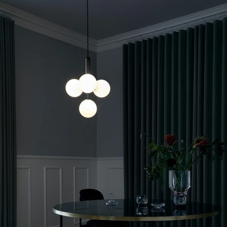 Подвесной светильник Raffin 4 White Imperiumloft Raffin01 (177909-26) (220V, на проводе, шарики)