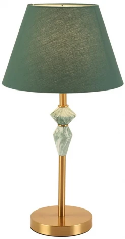 Настольная лампа с выключателем Lumion Vermont 8275/1T латунь/зеленый, металл/керамика/ткань Е14 1*40W 220V