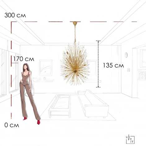 Подвесная люстра Loft It Splash 10418/12