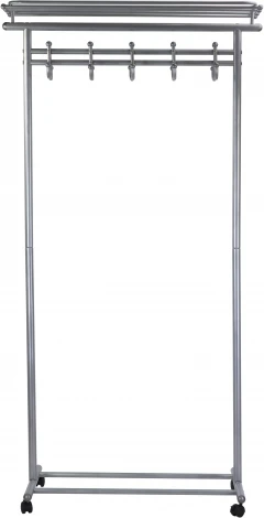 Вешалка напольная на колесах М 9 металлик с крючками от фабрики Mebelik