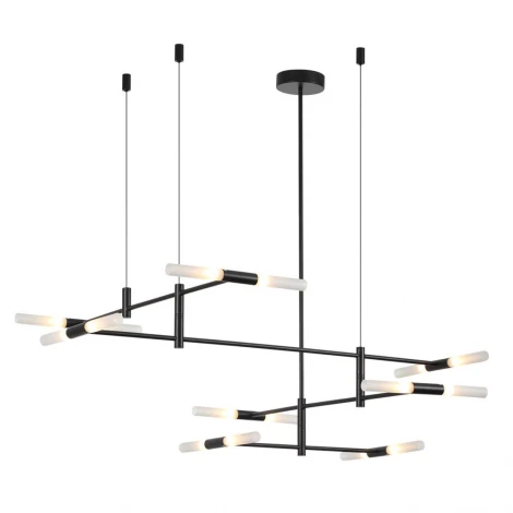 Потолочная люстра на штанге Odeon Light Defance 4307/16 черный/акрилл/металл IP20 G9 40W *16 180° 220V