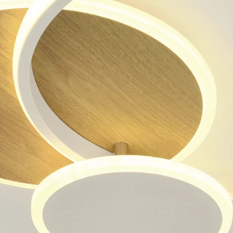 Потолочная люстра светодиодная с пультом ЭРА City CLL-1-60-RC WH+Wood