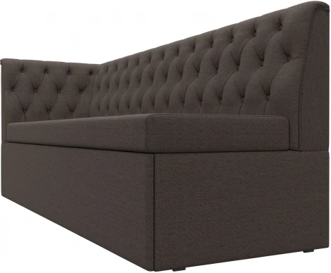 Диван кухонный Маркиз с углом слева (Коричневый/Рогожка) Лига Диванов арт.122441L