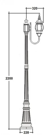 Наземный фонарь IP44 Oasis Light AMERICA S 83409S 10 Bl (220V, фонарь)